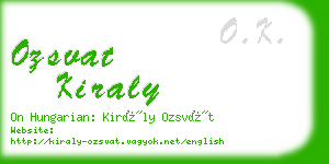 ozsvat kiraly business card
